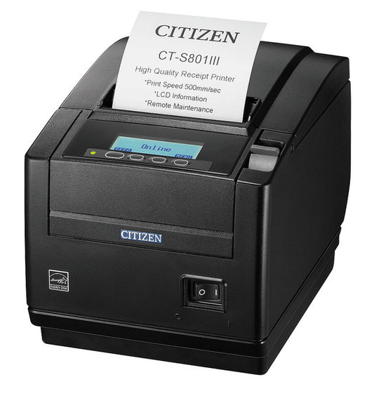 Citizen Thermal POS, CT-S800 Type III, Top Exit, USB + Ethernet + Wi-Fi (WFN4), BK