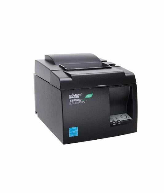 STAR TSP143IIIU  ECO, Thermal Printer, Auto-cutter, Standard USB and Mfi USB Ports, Gray or White, USB Cable, Int PS