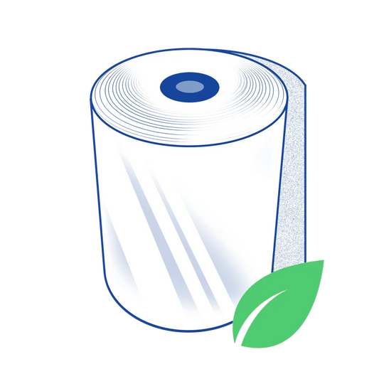 Star - Label, Linerless Removable, Star Blue Eco, TSP143IVSK: 40 mm Width, 170 ft Length, 83 mm Diameter, 25 mm Core, Full Coverage, 24 Rolls/Case
