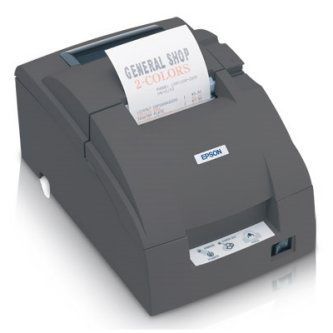 TMU220B - Epson Impact Receipt / Kitchen Printer, 2-Color, Auto Cutter, Dark Gray, Power Supply ( Optional Interfaces below )