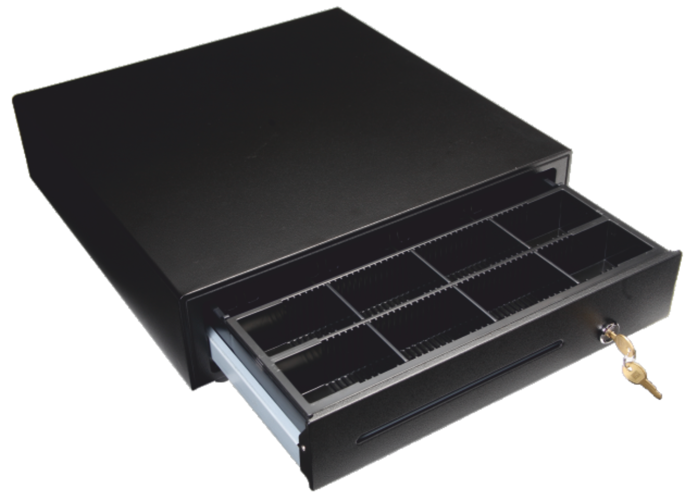 UZ-HS410A-Manual Cash Drawer, 16 x 16 Inch Black Color - 8 Coins 4 Bills