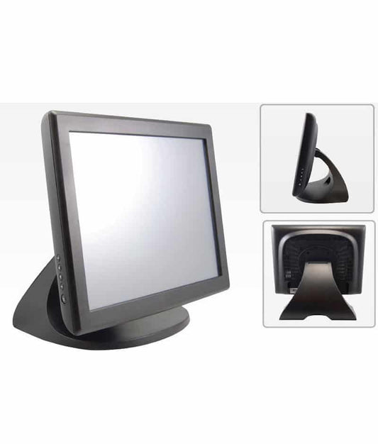 Unytouch 15" LED True Flat Zero Bezel Resistive Touch screen. USB Touch Interface F9. VGA/DVI, Power Supply, Ergonomic Base, Accessory Cables