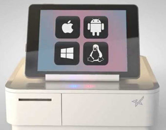 mPOP, White, Integrated Printer & Cash Drawer, USB-C, Lightning, Universal Tablet Stand, Int PS