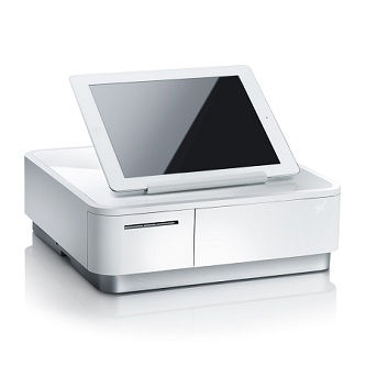 mPOP, White, Integrated Printer & Cash Drawer, USB-C, Lightning, Universal Tablet Stand, Int PS
