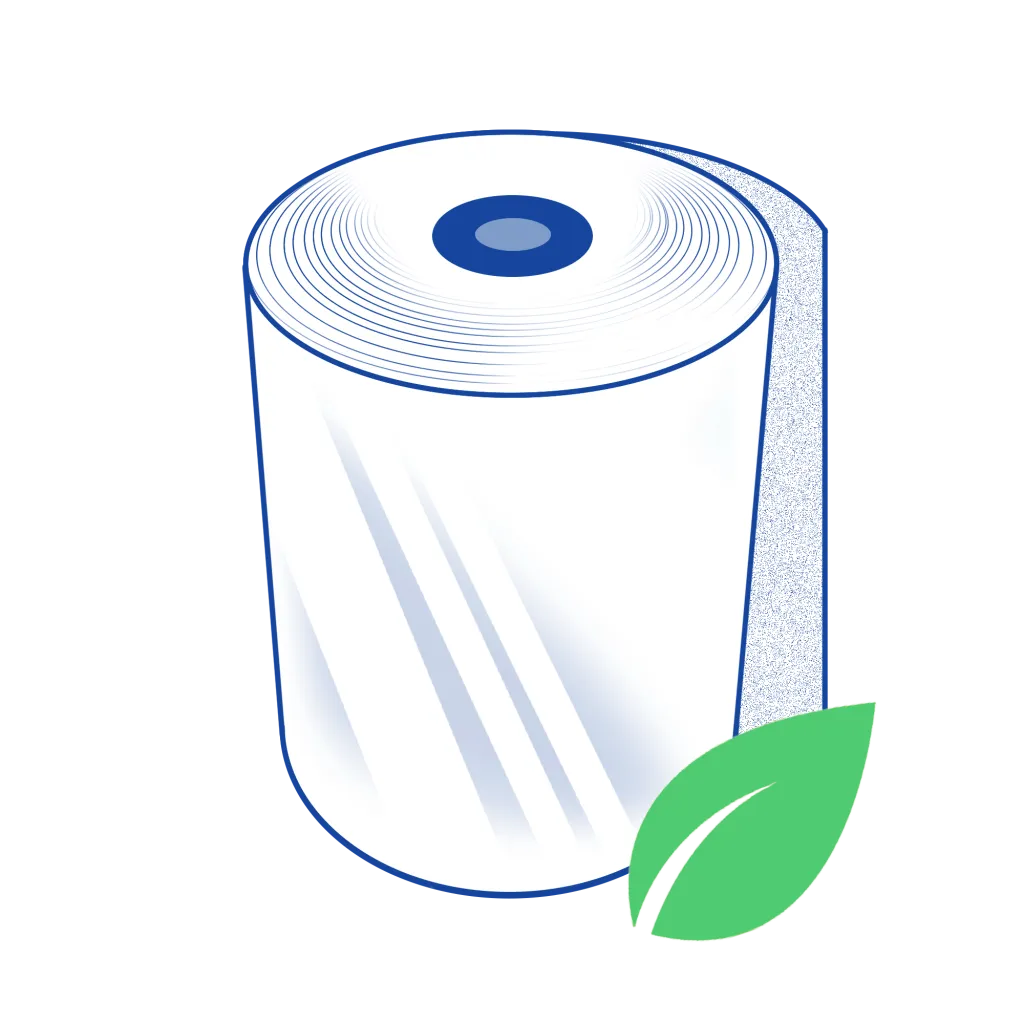 STAR - Label, Linerless Removable, Star Blue Eco, TSP143IVSK, TSP654IISK: 58 mm Width, 170 ft Length, 83 mm Diameter, 25 mm Core, Diamond Coverage, 24 Rolls/Case