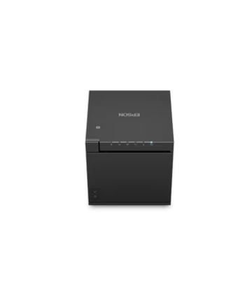 M30III - sleek 3" thermal receipt printer; small size that supports both front and top paper exits. Built in USB-A, USB-B, USB-C and ethernet interfaces. Connect up to two USB POS peripherals