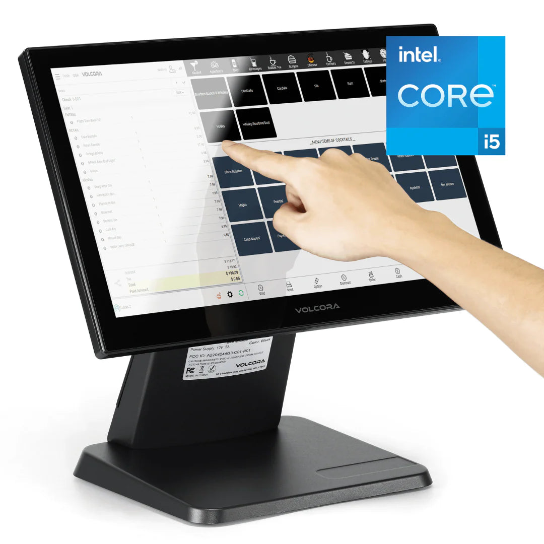 Volcora POS Terminal Standard Base 15.6" - Intel Core i5 Processor - Windows 11 Professional - Wide Touchscreen