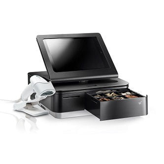 mPOP, White, Integrated Printer & Cash Drawer, USB-C, Lightning, Universal Tablet Stand, Int PS